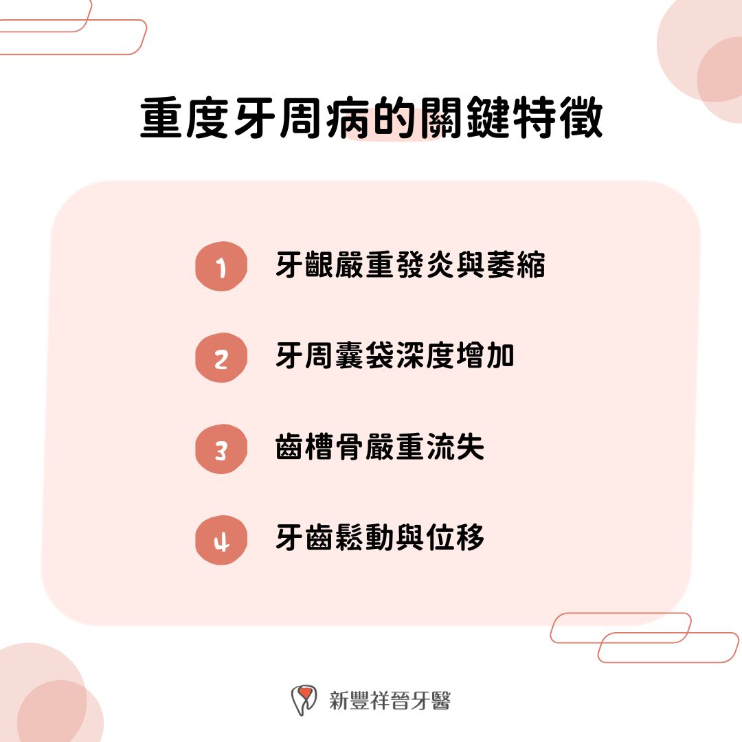 重度牙周病的關鍵特徵