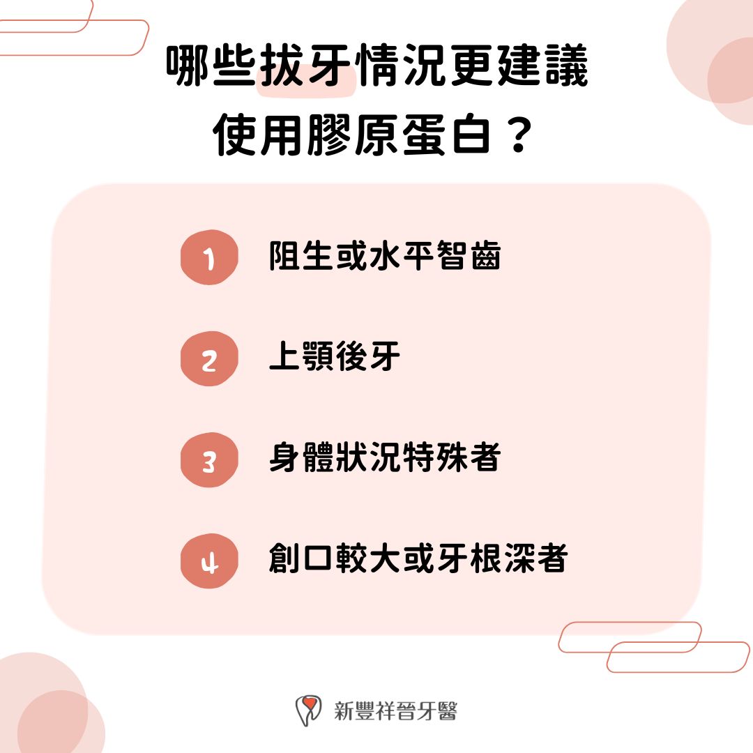 哪些拔牙情況更建議使用膠原蛋白？