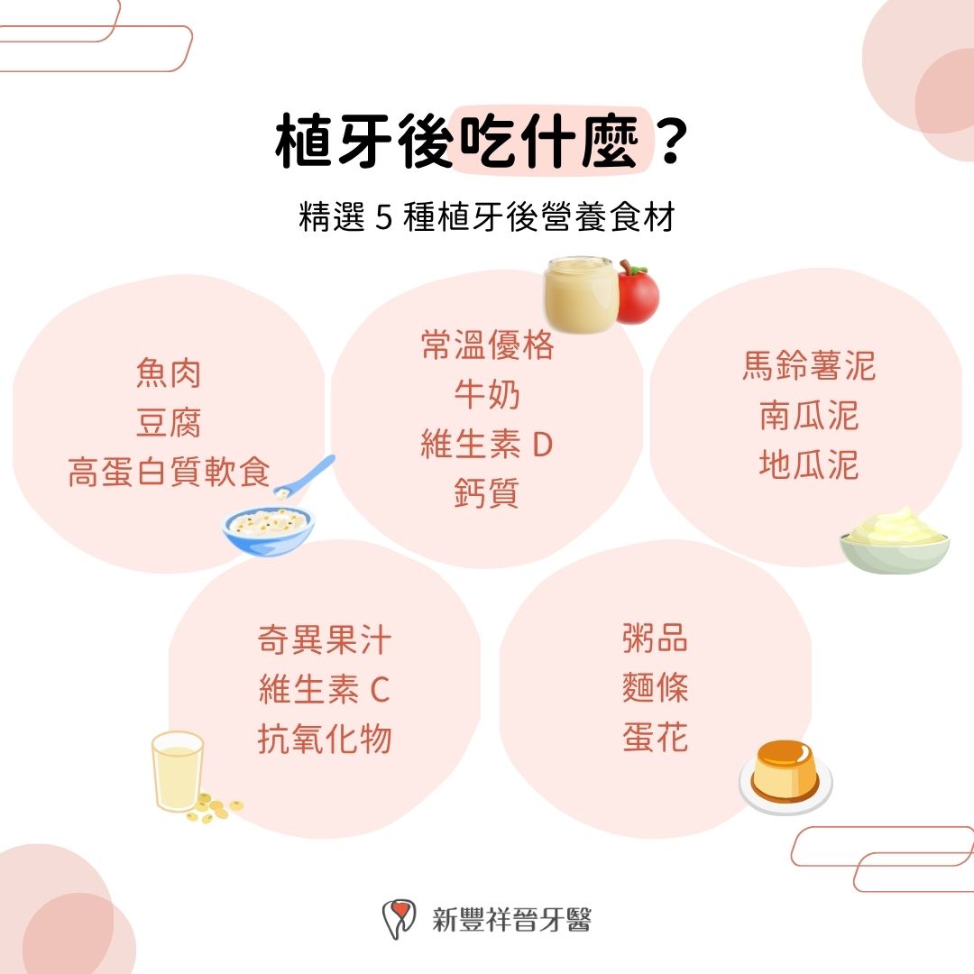 精選 5 種最適合植牙飲食的營養食材